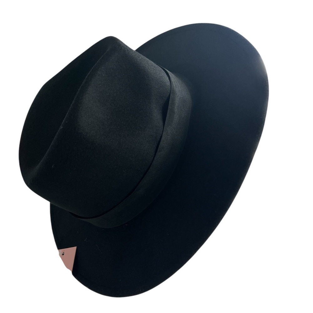 Black, Red bottom wide brim Panama felt,Fedora,Rancher Hat,Unisex,OS, NWT - Picture 10 of 10